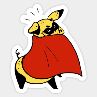 Superhero Pig Flying Sticker